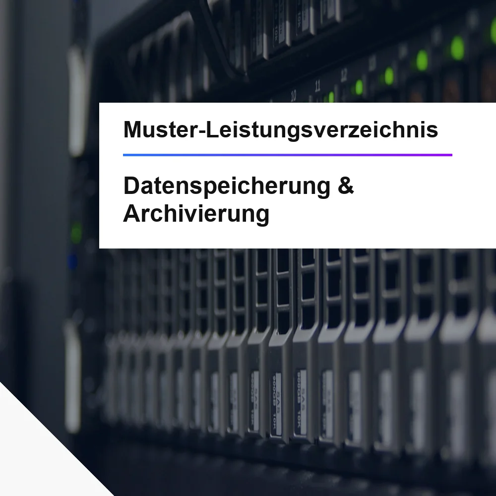 Muster-LV Datenspeicherung Storage öffentliche Beschaffung