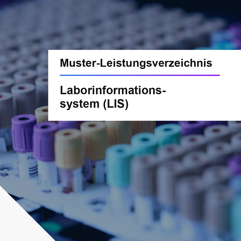 Muster-LV Laborinformationssystem LIS &ouml;ffentliche Ausschreibung