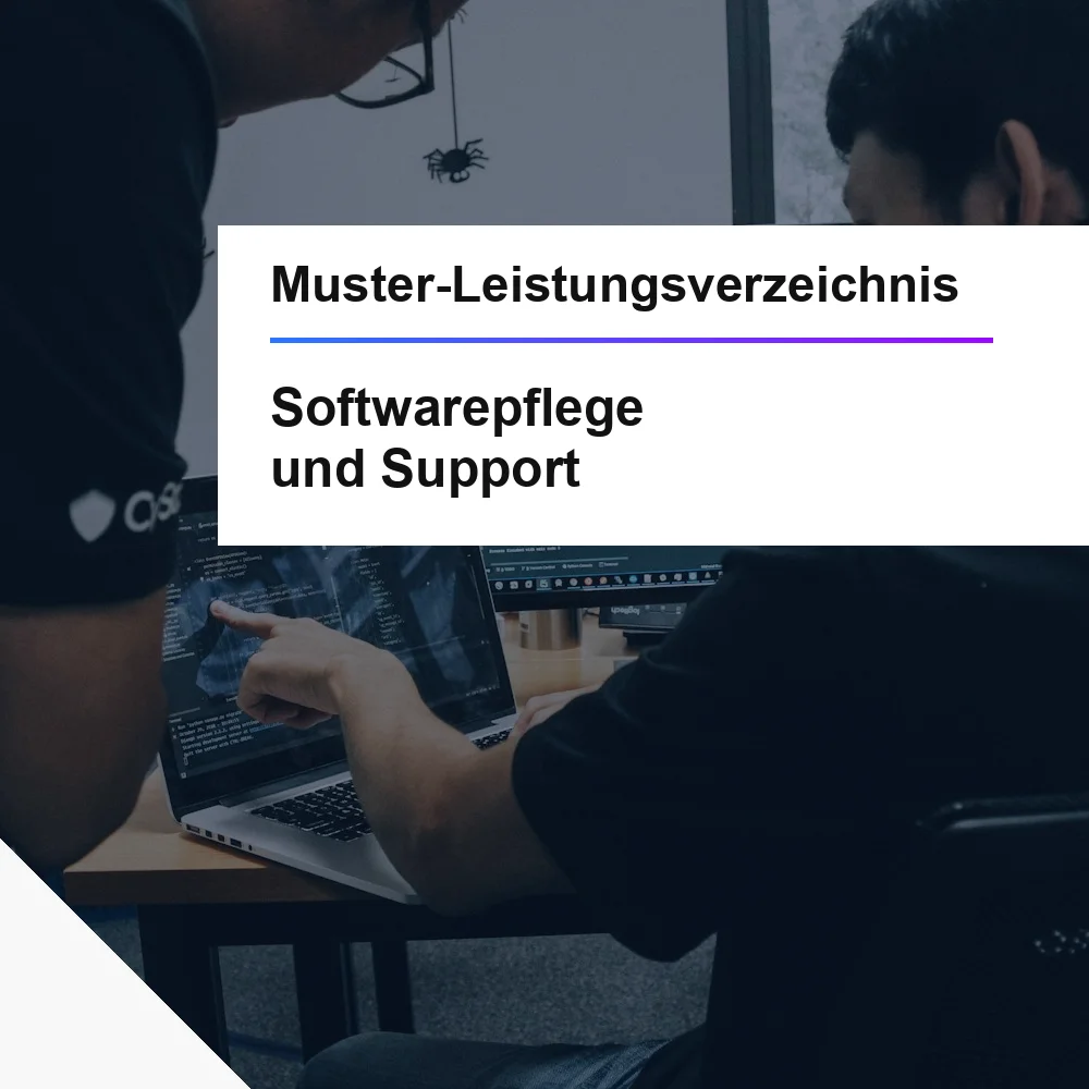 Muster-LV Softwarepflege und Support Pflegevertrag &ouml;ffentliche Ausschreibung