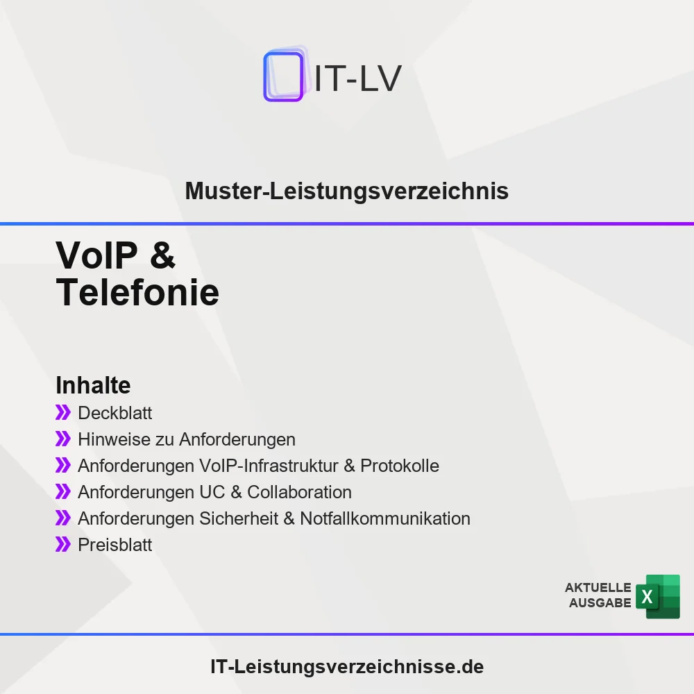 Inhaltsübersicht Muster-LV VoIP Telefonie