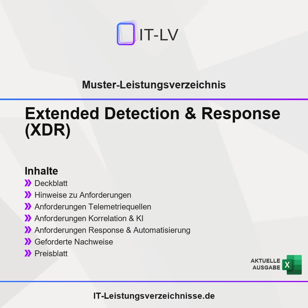 Inhaltsübersicht Muster-LV XDR
