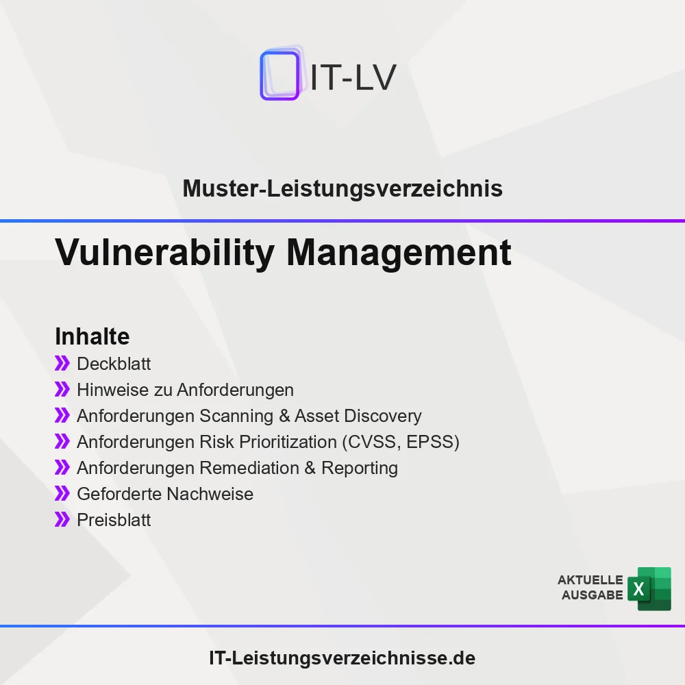 Inhaltsübersicht Muster-LV Vulnerability Management Inhaltsübersicht Muster-LV Vulnerability Management