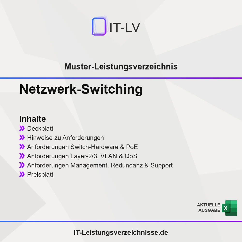 Inhaltsübersicht Muster-LV Netzwerk-Switching Inhaltsübersicht Muster-LV Netzwerk-Switching
