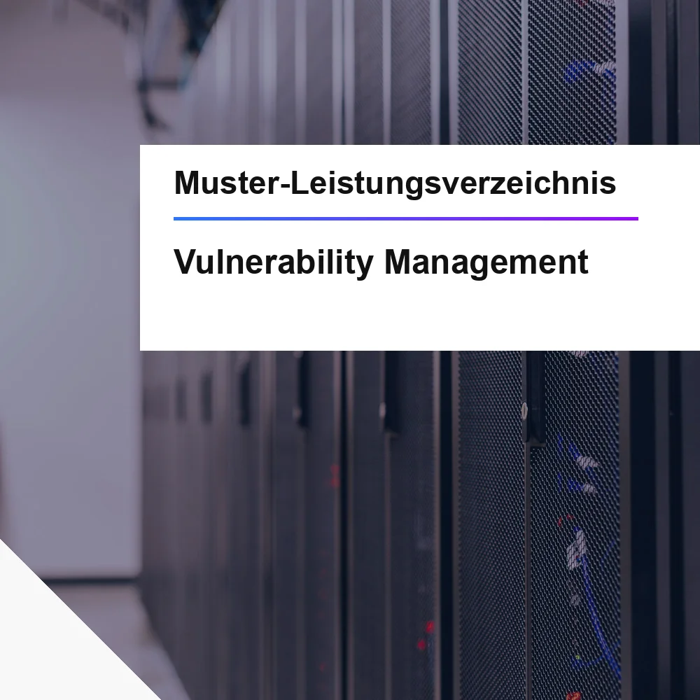 Muster-LV Vulnerability Management öffentliche Ausschreibung KRITIS